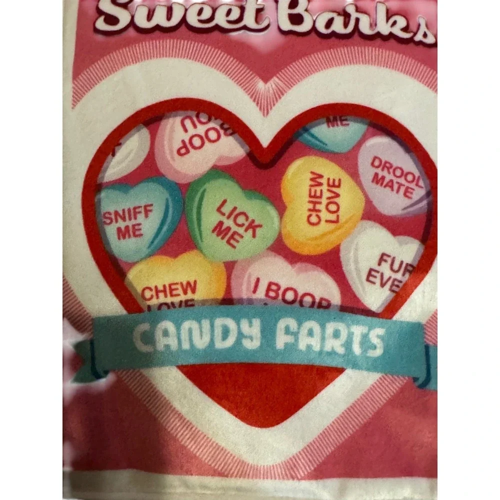 BarkBox Sweet Barks Candy Farts Plush Dog Toy Multi-Part Squeaky Crinkle NEW L